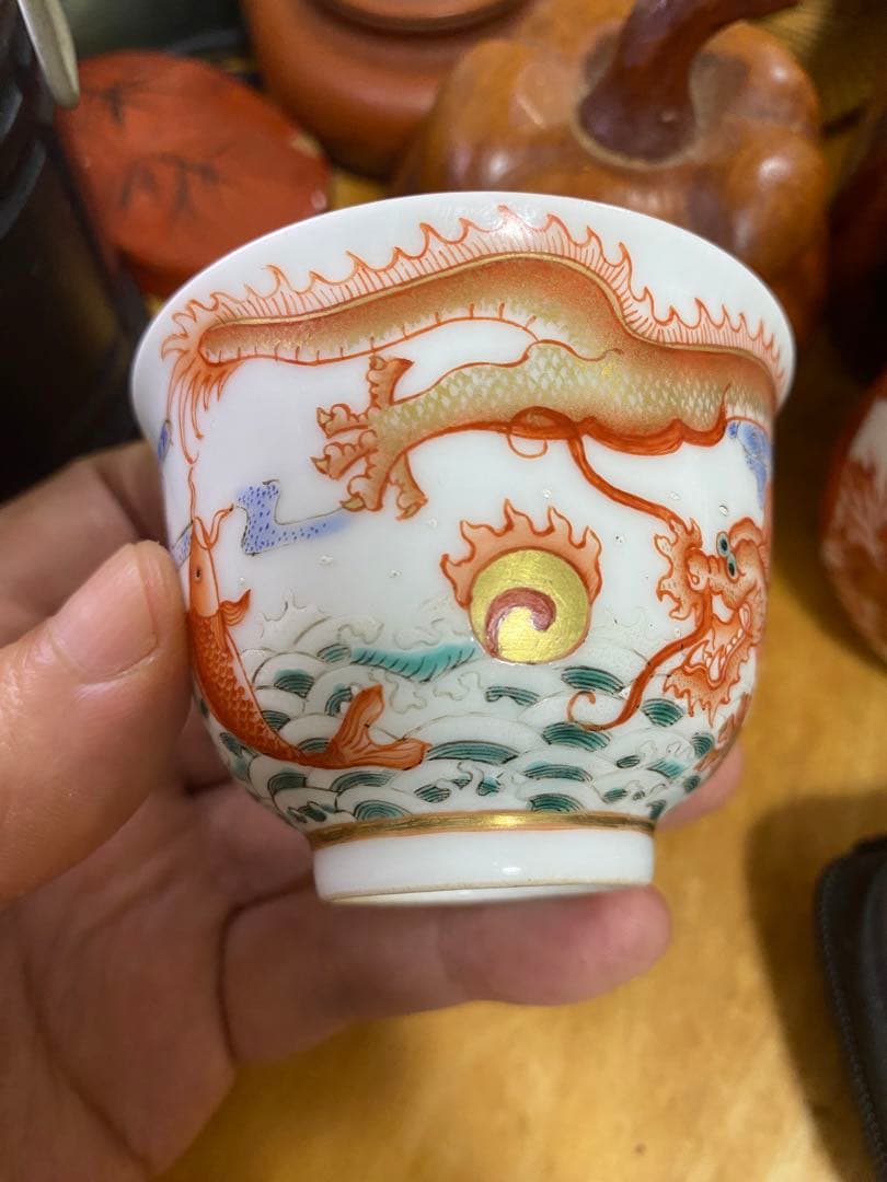中国美術 茶杯 粉彩 清代 茶道具