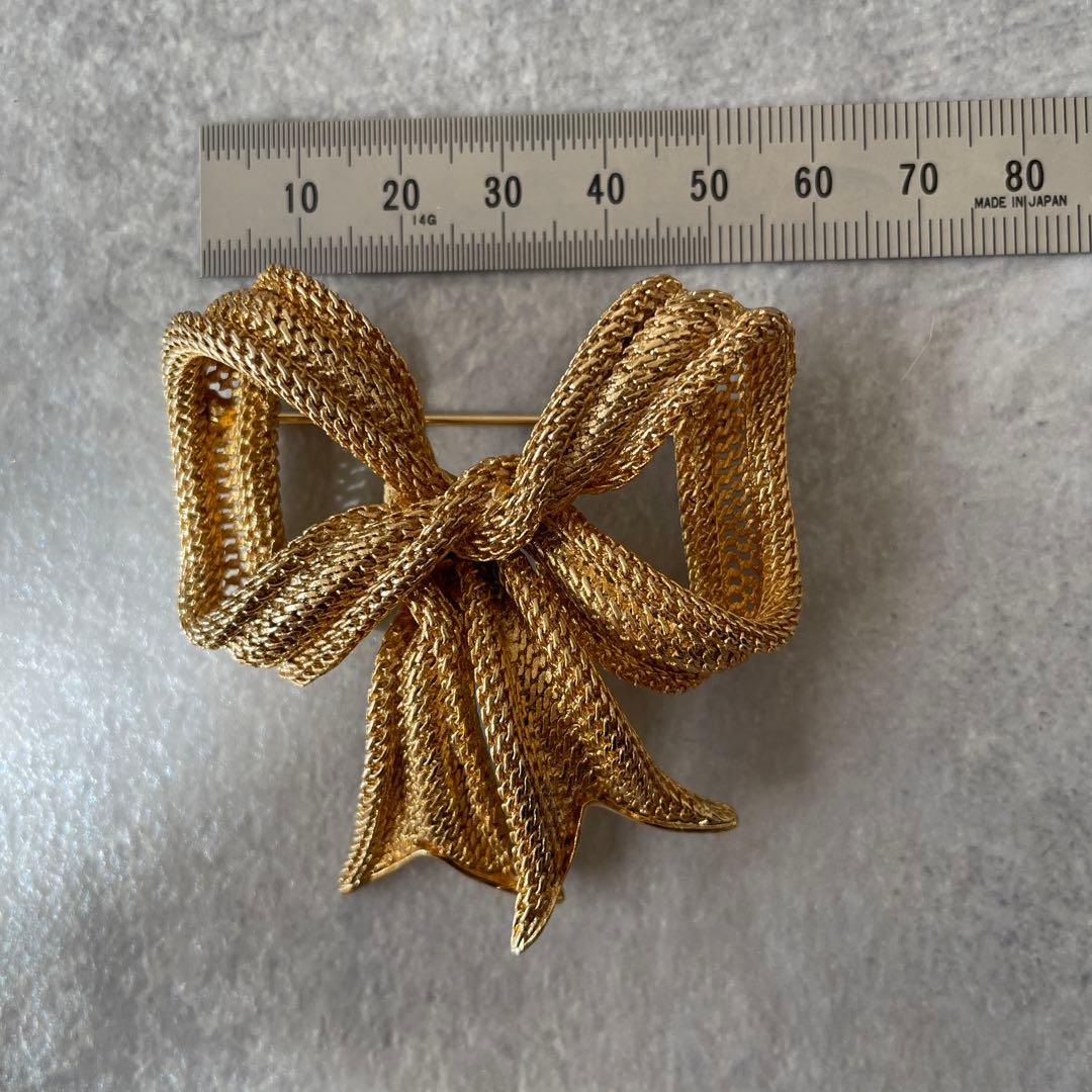 美品 バレンシアガ ヴィンテージ ブローチ リボン