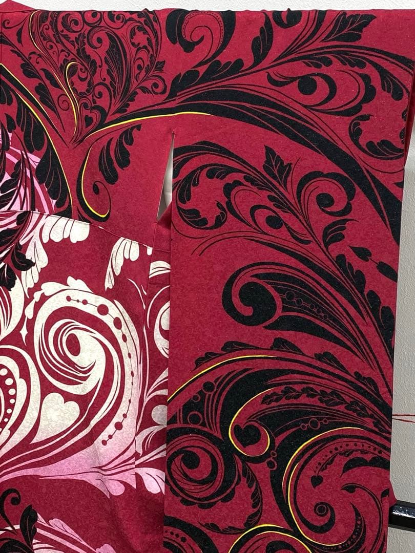 振袖 豪華 銀通し ストーン 紋意匠 個性的 身丈160cm パールトーン加工済