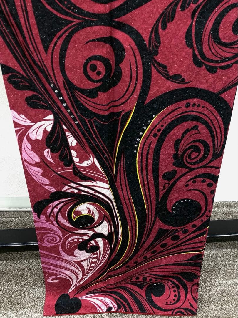 振袖 豪華 銀通し ストーン 紋意匠 個性的 身丈160cm パールトーン加工済