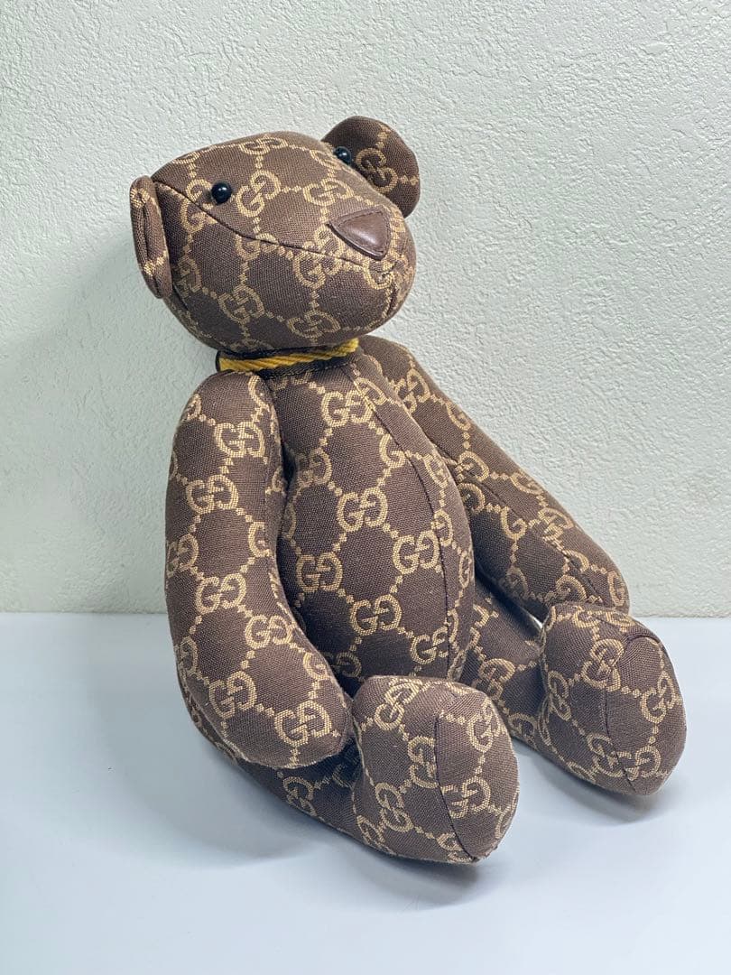 【美品】GUCCI グッチ GGキャンバス テディベア　ぬいぐるみ クマ　熊