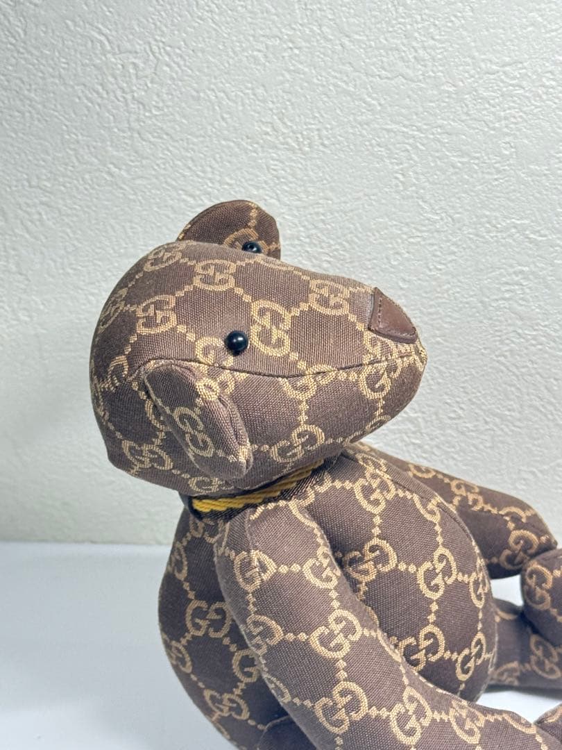 【美品】GUCCI グッチ GGキャンバス テディベア　ぬいぐるみ クマ　熊