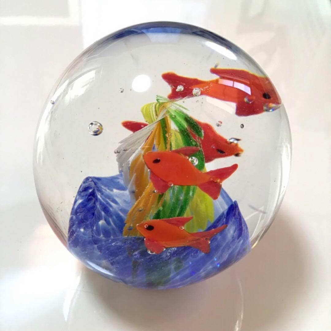 金魚 アクアリウム ガラス製 ガラス細工 球体
