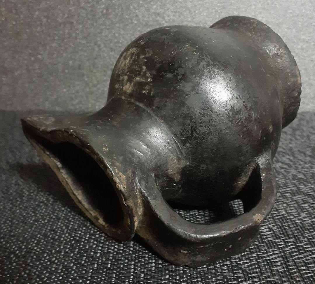 【名品❗】中国古美術　中国古陶磁器【古代中国土器】黒陶　手付　嘴口　水注　酒次