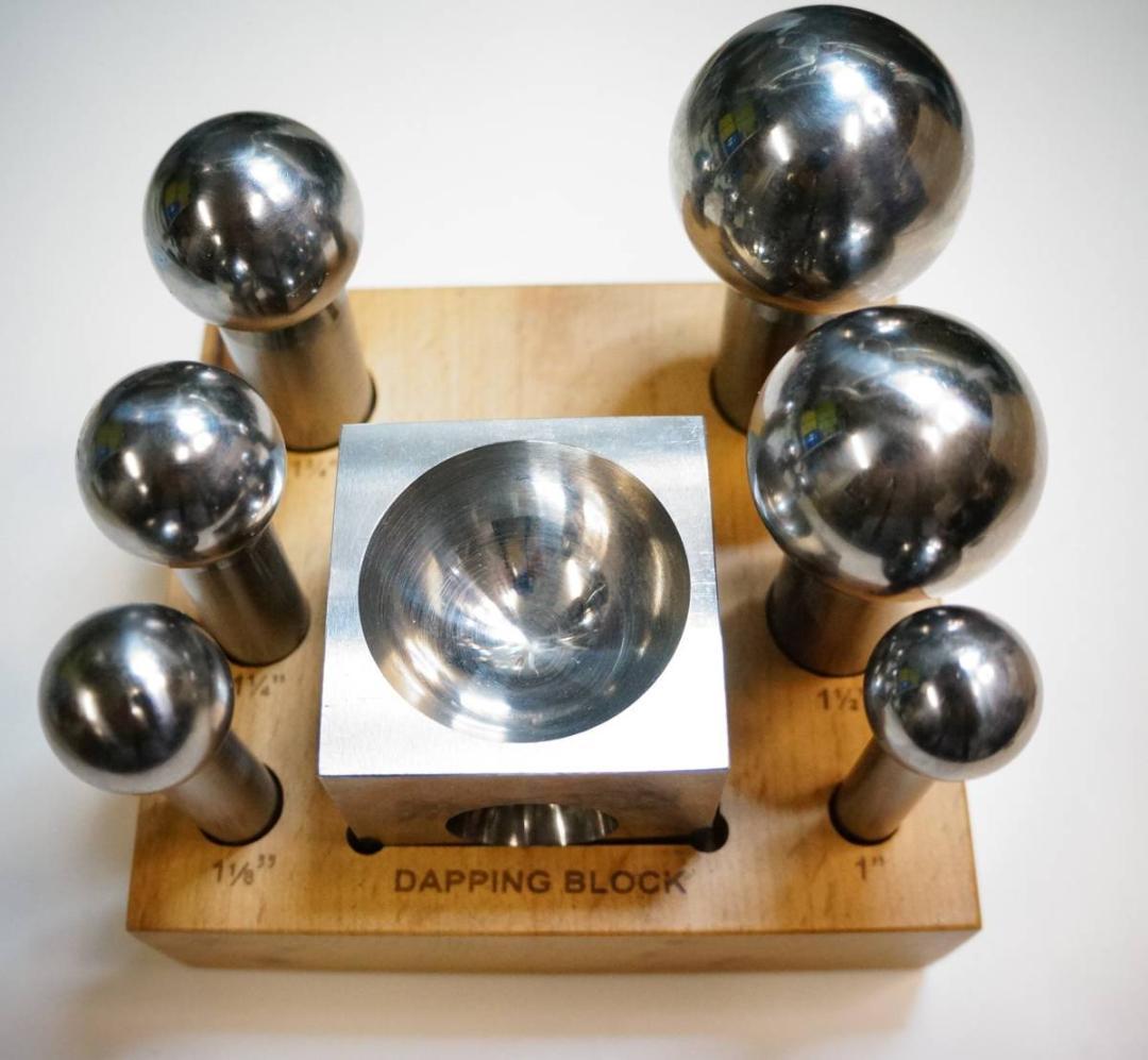 特大 矢坊主6本+サイコロ台 コンチョ　リング　ベル　レザークラフト