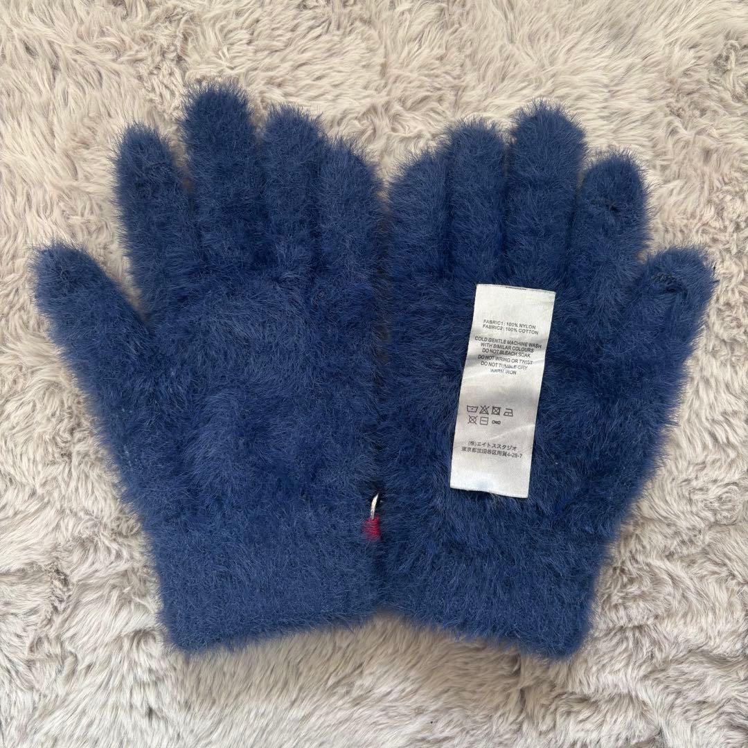 小物 GuruGuru Hairy Gloves (NAVY)