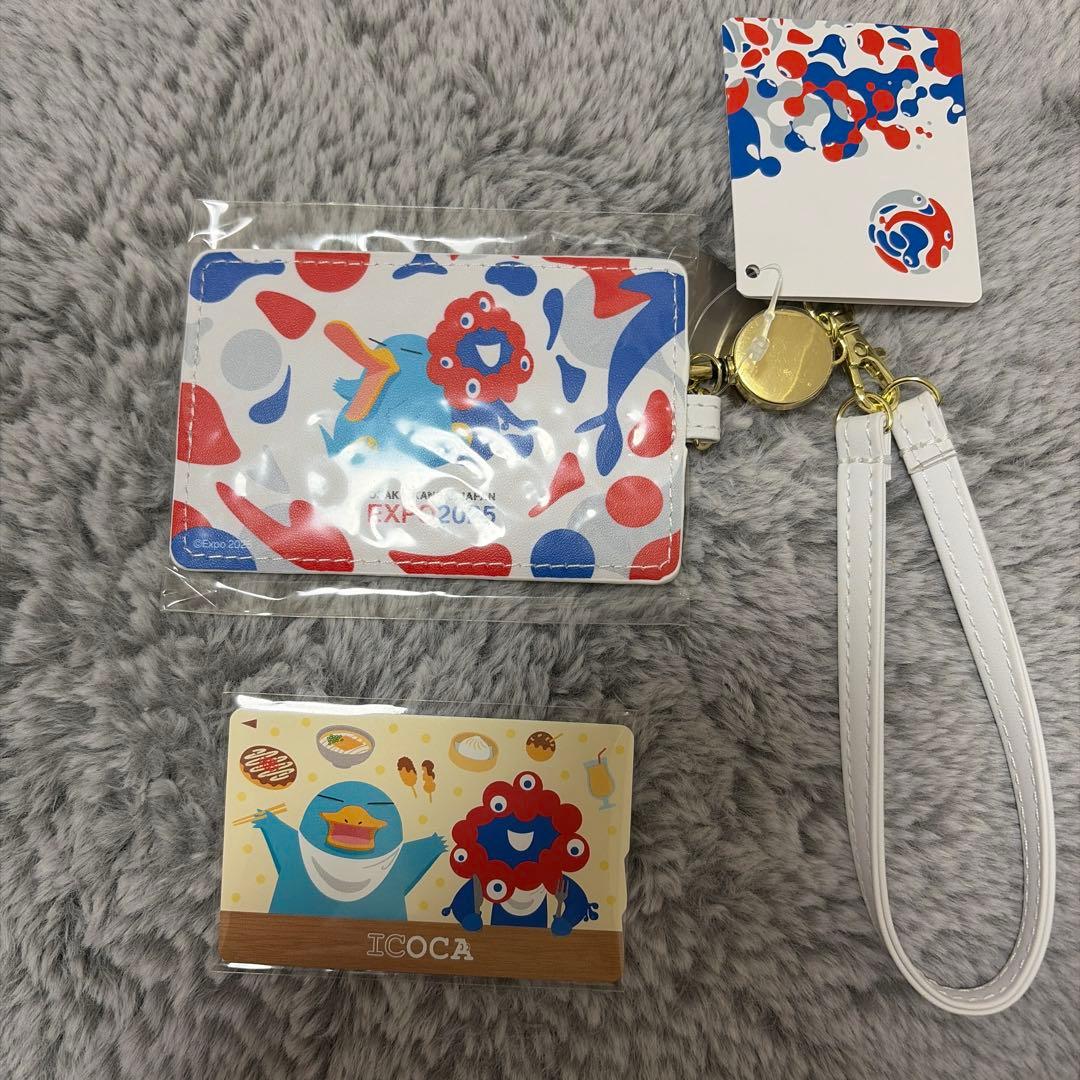 ICOCA 大阪万博 ミャクミャク イコちゃん 合皮パスケースセット