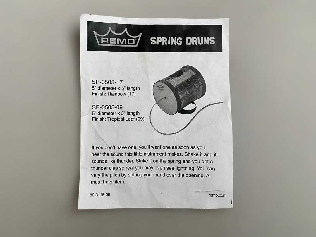 REMOレモ SPRING DRUMS スプリングドラム SP-0505-17