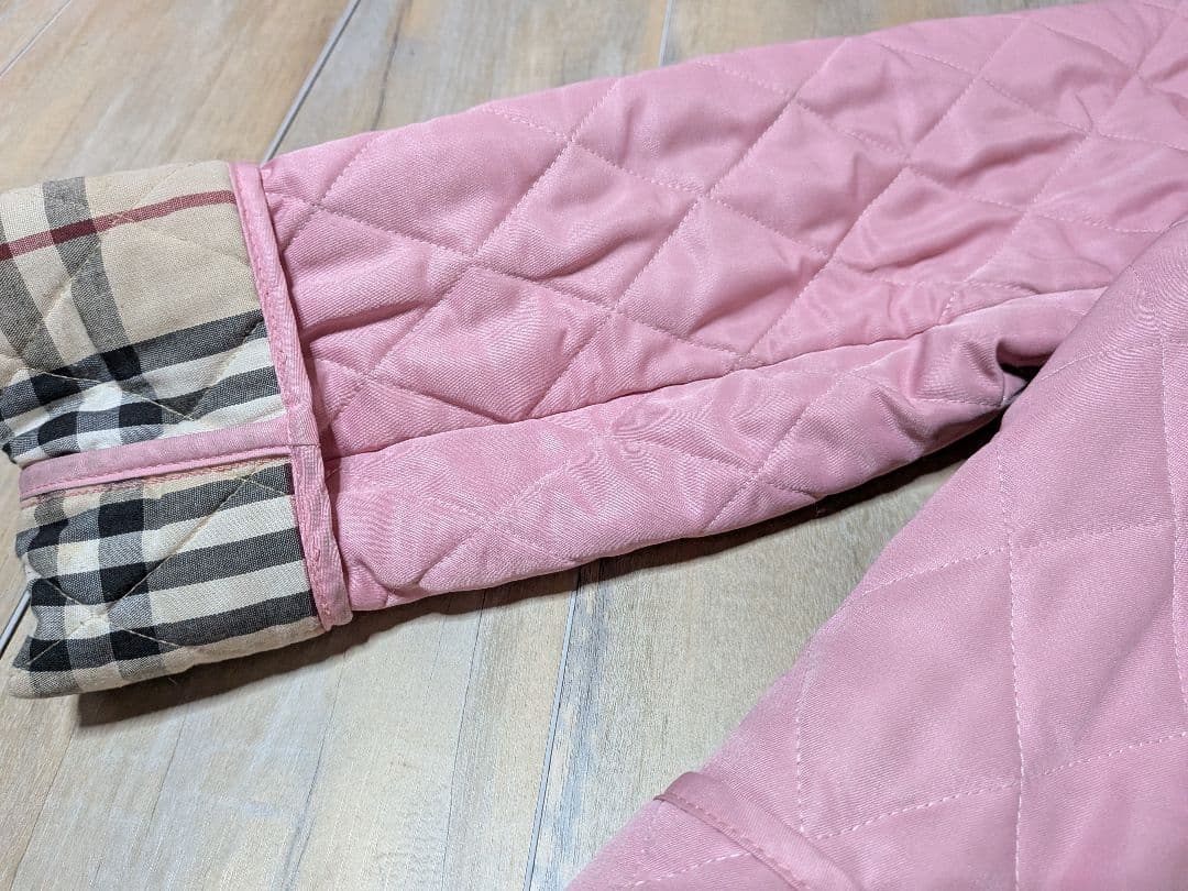 英国製 バーバリー ロンドン キルティングコート L相当 ピンク