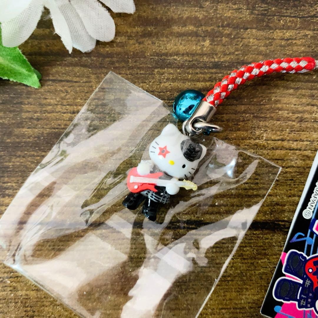 希少レア　ハローキティ ご当地 限定 ストラップ ロックの学園バージョン 根付