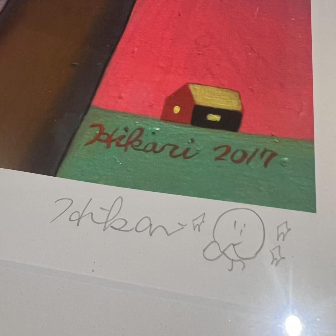 下田ひかり 絵画 「Flower Child」ジークレー画 サイン入り