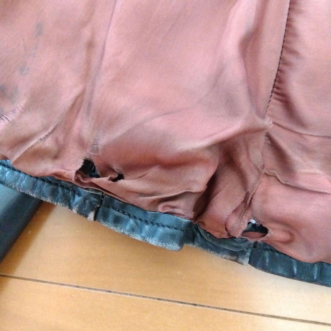 Schott vintage 牛革 シングルライダース ボアインナー付き 38