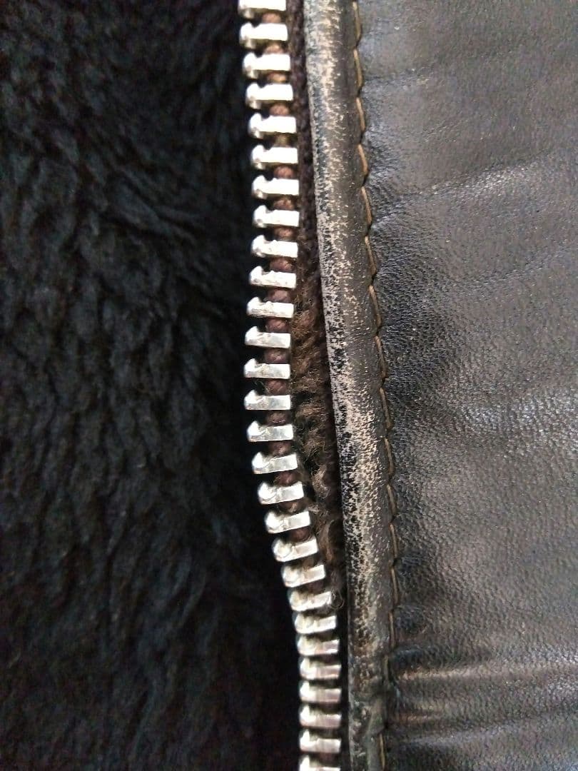 Schott vintage 牛革 シングルライダース ボアインナー付き 38