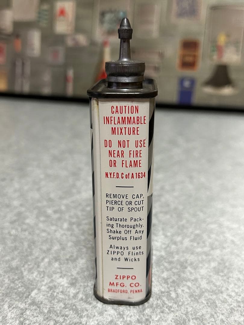 ビンテージzippo 1957-63 lighter fluid オイル缶