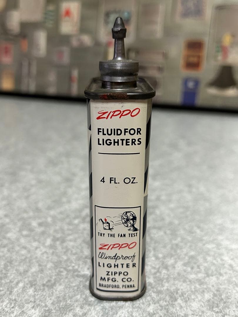 ビンテージzippo 1957-63 lighter fluid オイル缶