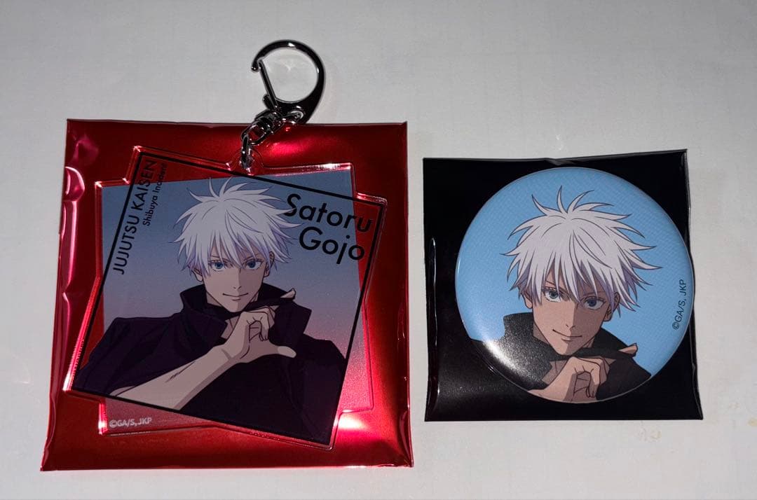 呪術廻戦 五条悟 アニメーション展 缶バッジ アクキー 渋谷事変