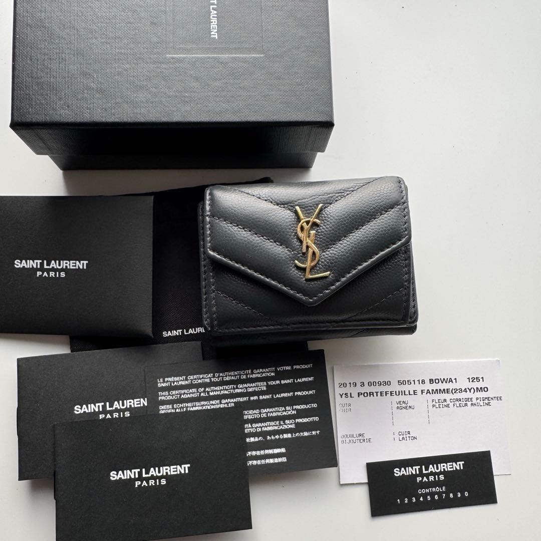 【限定価格】 219 Saint Laurentイブサンローラン3つ折り財布