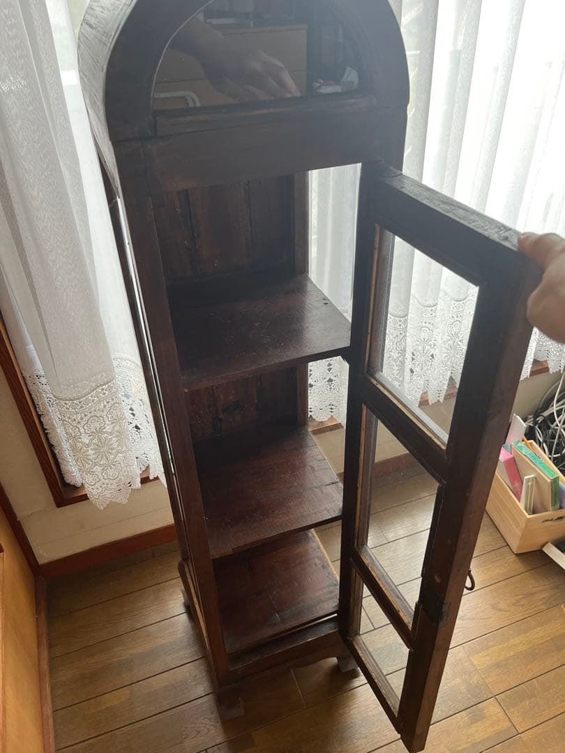 木製アーチ型アジアンキャビネット 3段