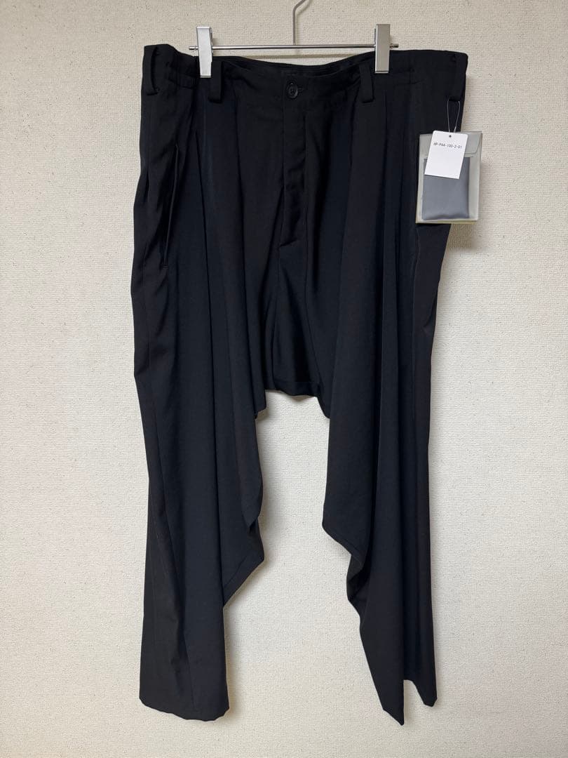 今期 試着のみ未使用 ヨウジヤマモトプールオム ドレープパンツ ウールギャバジン