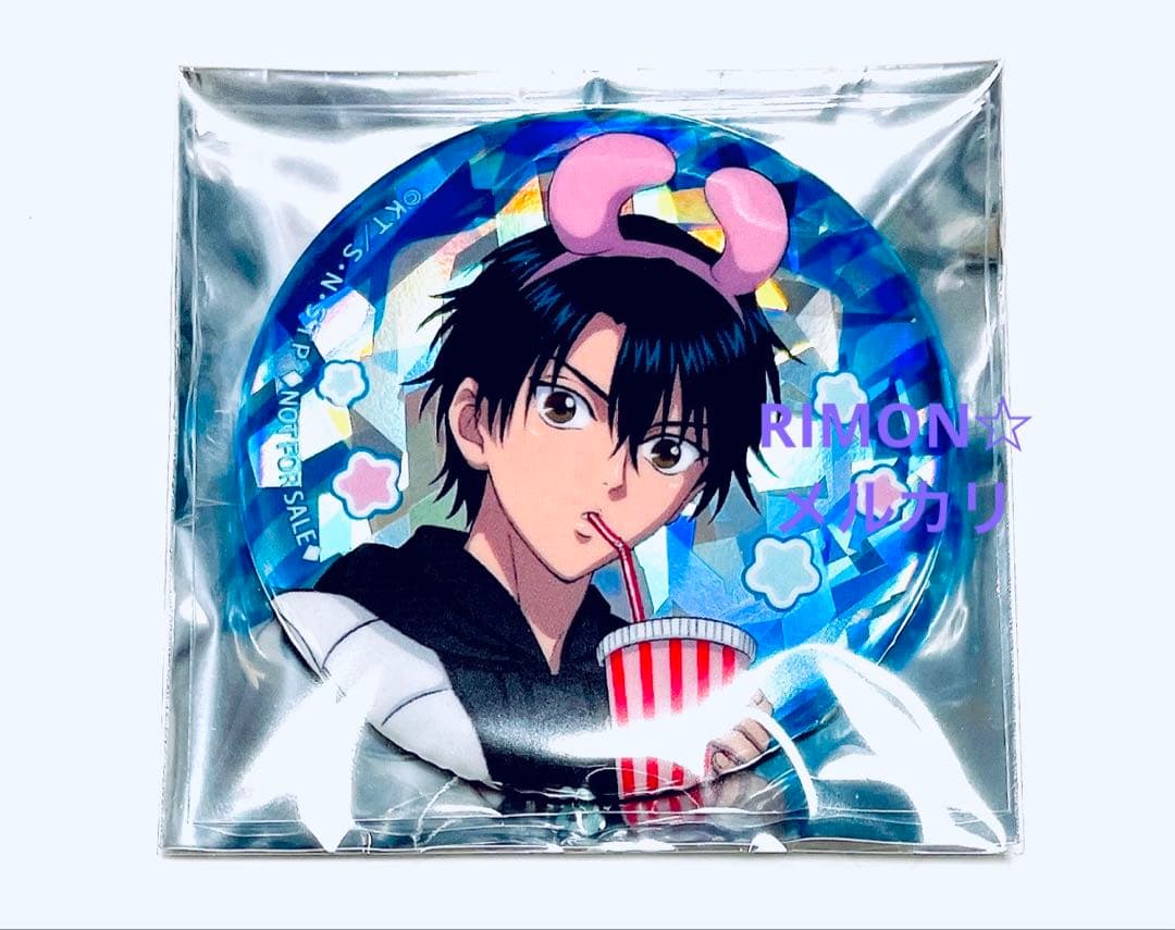 新テニ テニプリ 越前リョーマ コスモワールド ホログラム缶バッジ