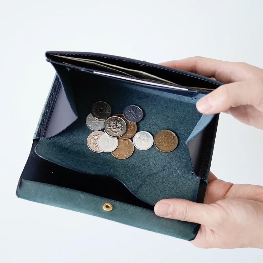 新品未使用 SAFUJI ミニ長財布（ホック） グレイブラック