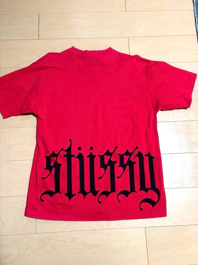 ア*ツ様 old stussy 80s 黒タグ オールドイングリッシュ ロゴ T