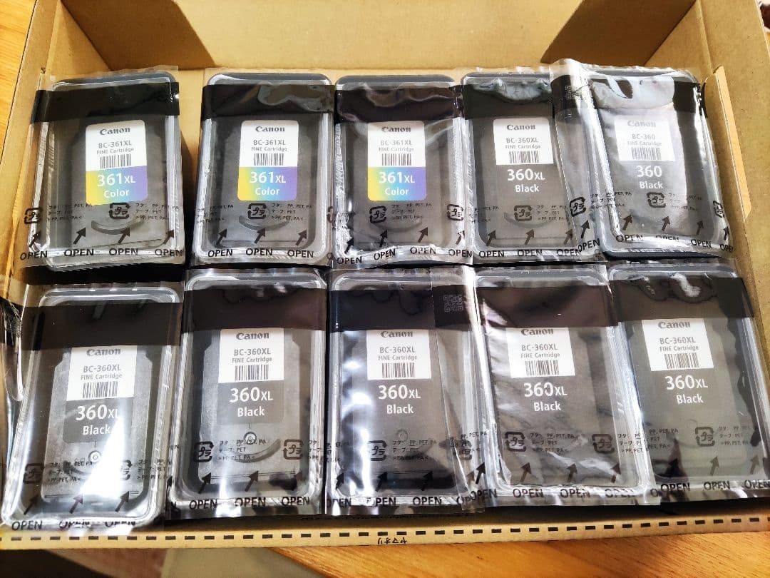 使用済みCanon BC-360XL BC-361XL BC-360　計10個