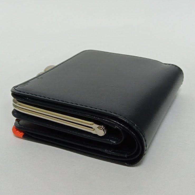 Kitamura/キタムラ★レザー・二折財布 がま口 ダークブルー/レッド