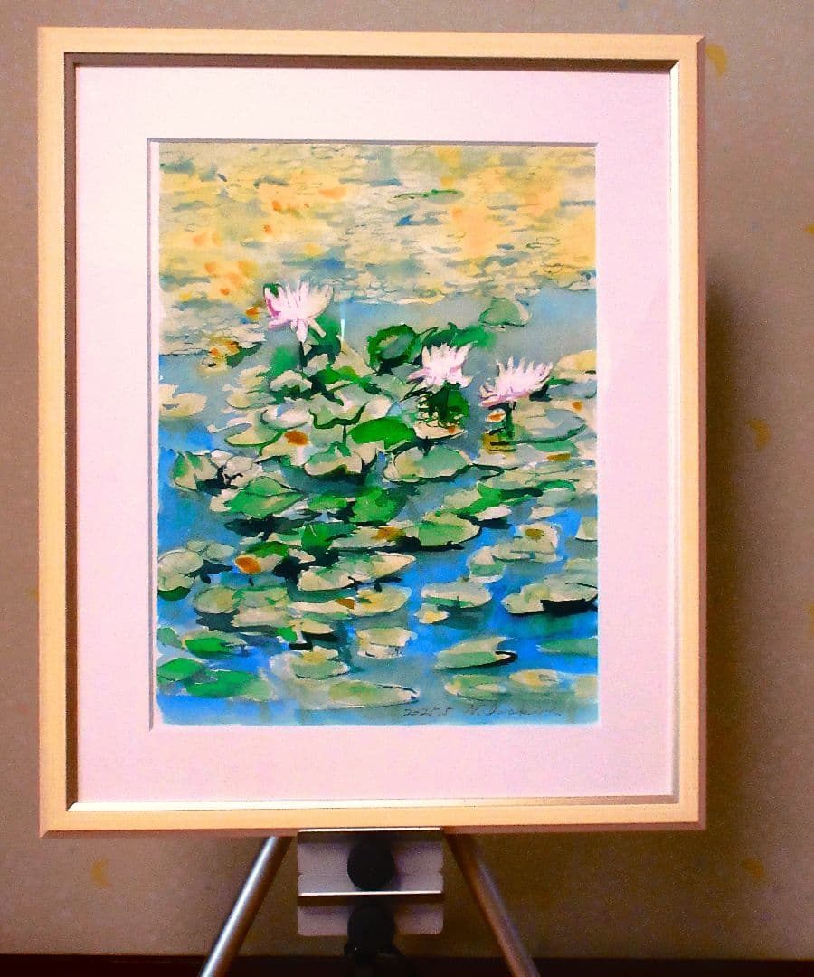睡蓮 ( 額装済み)