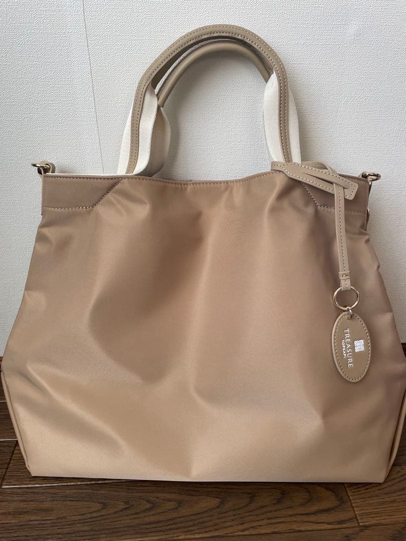 ストライプハンドル ナイロン 2way トートバッグ A4対応