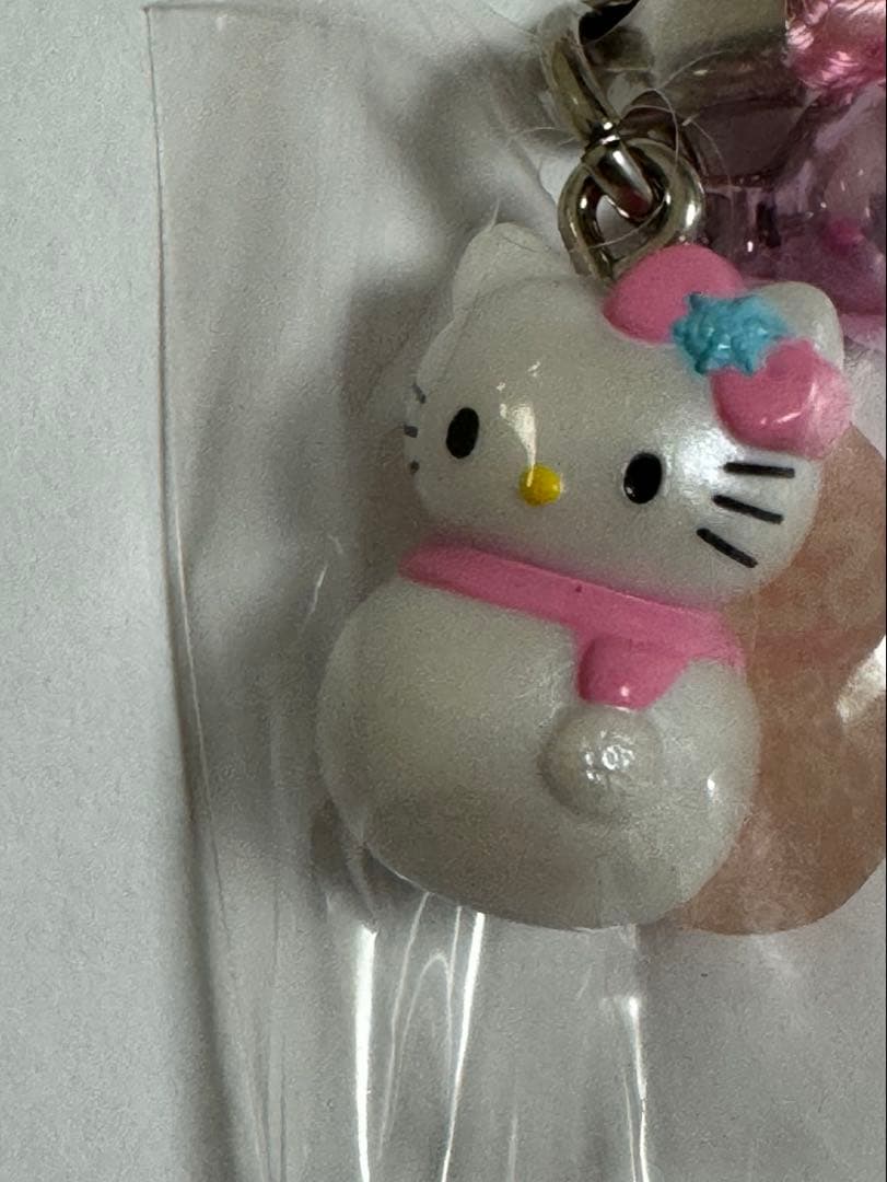 d*9様 【激レア】2005年 ハローキティ 冬季限定 雪だるま 根付け ストラ