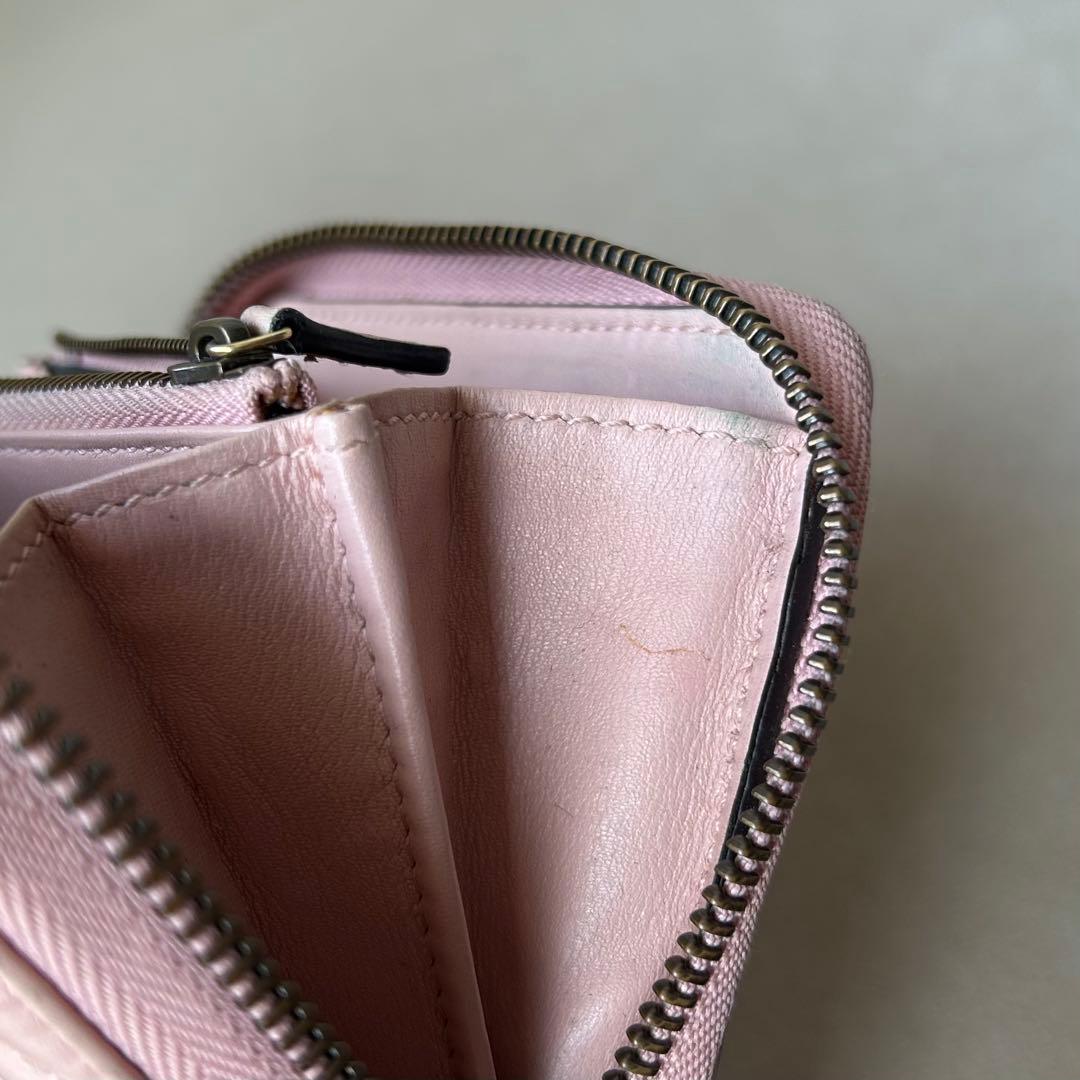 GUCCI グッチ GGマーモント コンパクト ウォレット ピンク ダブルG