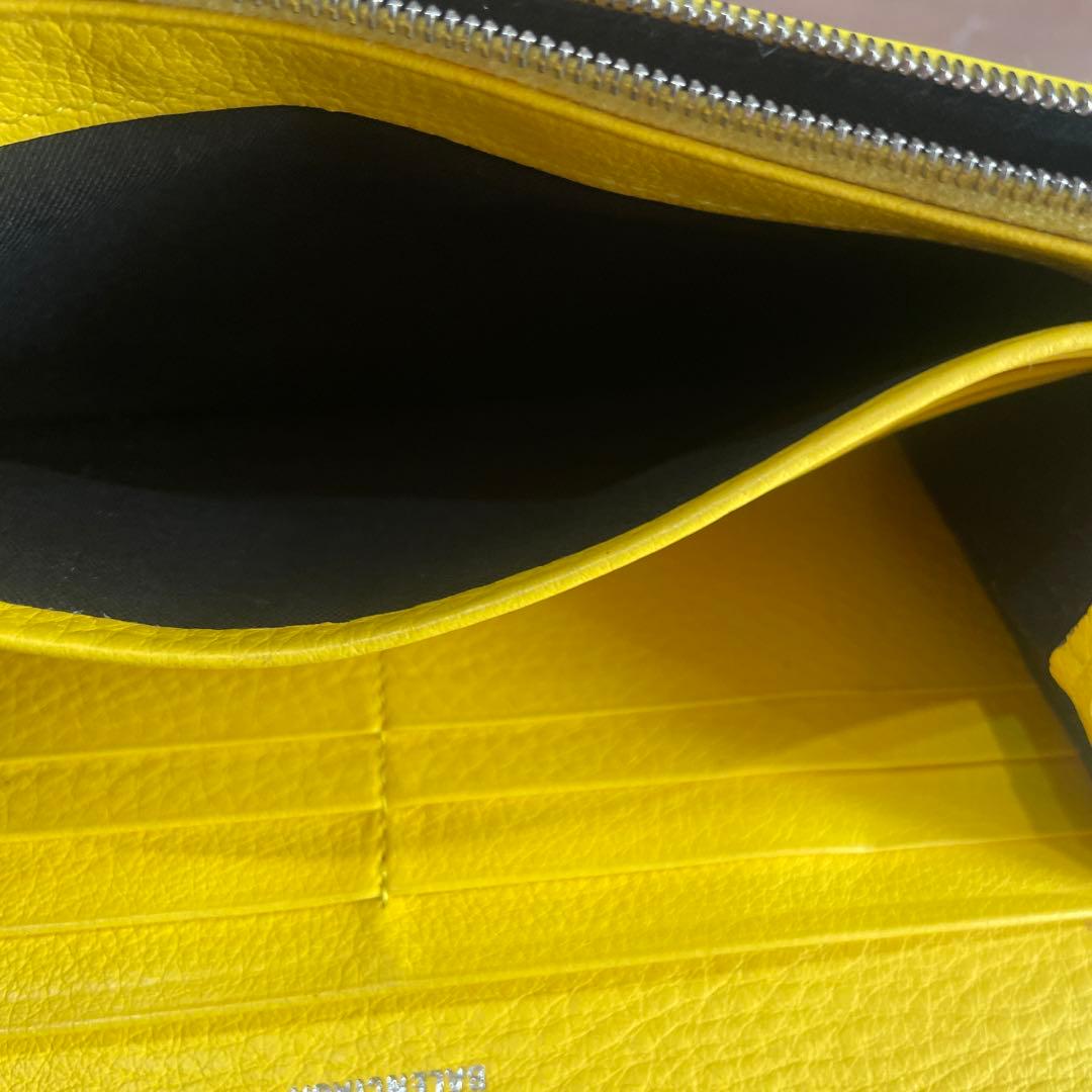BALENCIAGバレンシアガ ペーパー ウォレット イエロー 二つ折り 長財布