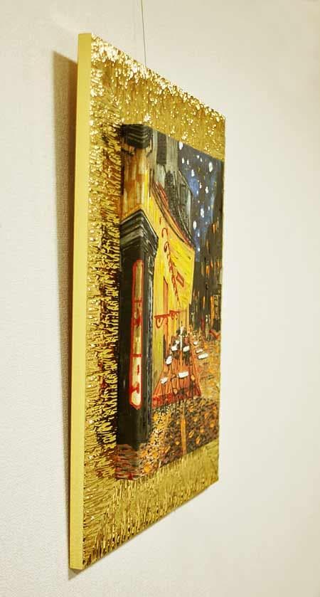 イタリア 額絵 アートフレーム 夜のカフェテラス ゴッホ 4030-190G