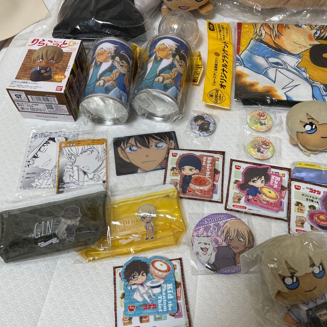 コナン 安室透　降谷零 缶バッジ マスコット　なぬいぐるみ　グッズ　セット