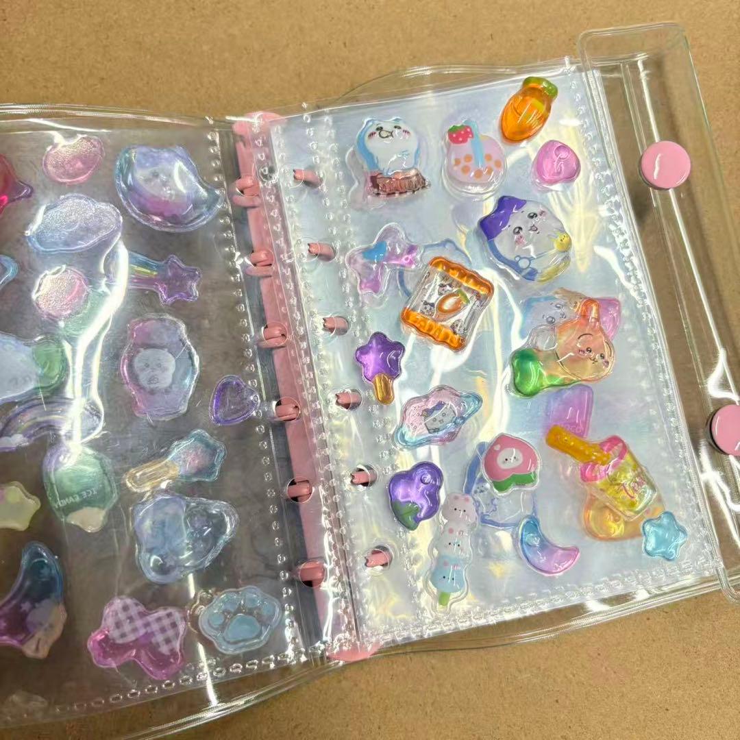 しおり　20個　A7バインダー　＋　ミニシール帳　クリアファイル 10枚付