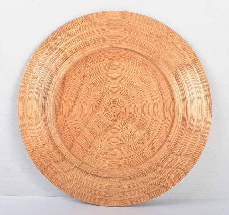 煎茶道具　二代　田辺竹雲斎筆　朱漆　竹之図　円盆　煎茶盆　共箱　V R4214