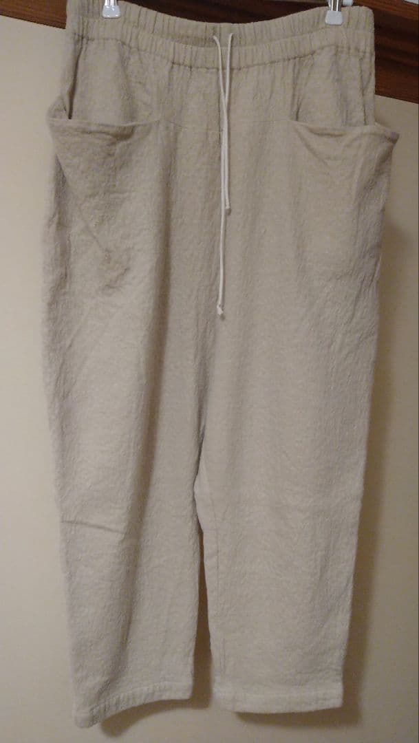 アトリエナルセ コットンウールツイルサルエルパンツ キナリ