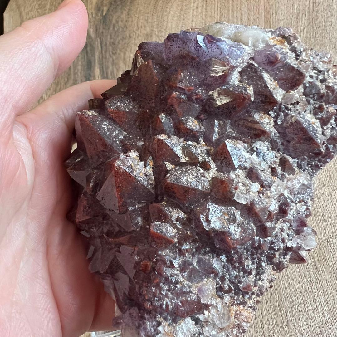 アメシスト ヘマタイト 共生 鉱物 標本 原石 アメジスト