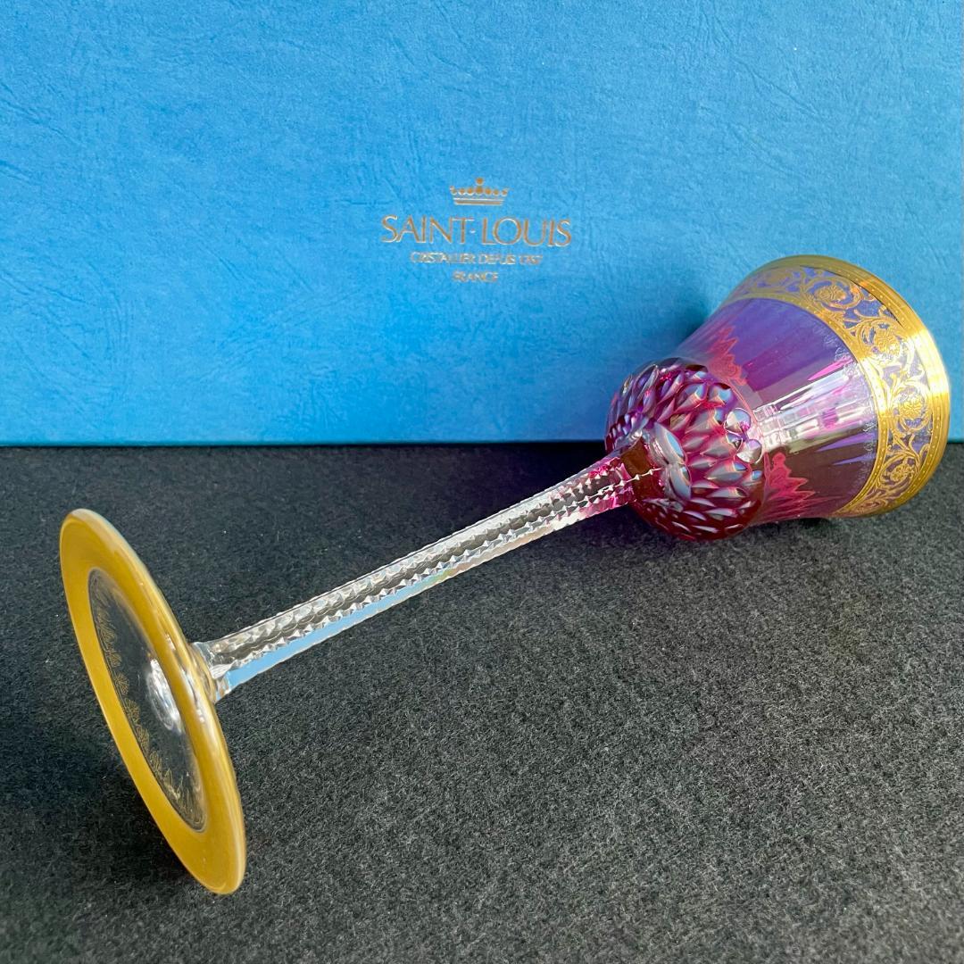 希少 フランス サンルイ シスル ティスル ホック ワイン グラス 新品 24K