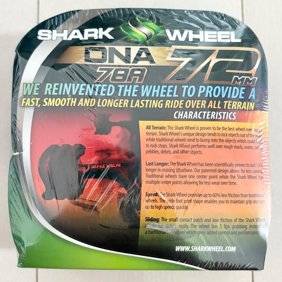 46☆新品 未開封☆シャークウィール 72mm 78a ブラック