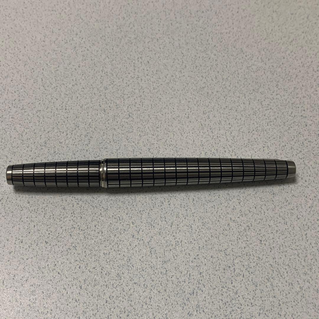 パイロット　エリート　格子柄　18Kニブ