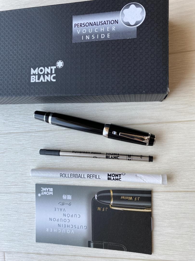 未使用　モンブラン ボエム ノワール　プラチナxブラック　ローラーボール 付属品