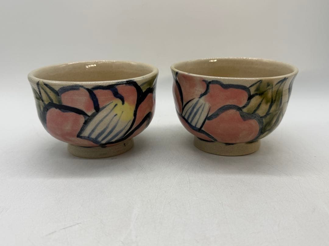 椿紋　お茶碗　数茶碗6点　茶道具　送料込み260115