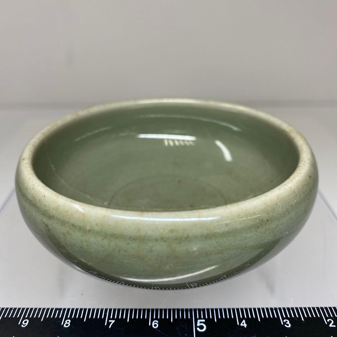 中国明時代　七官青磁盃　幅約7.8㎝　東Y7-0403⑥タサチ