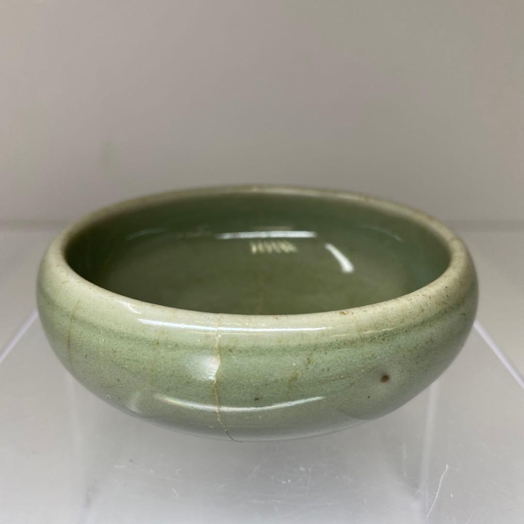 中国明時代　七官青磁盃　幅約7.8㎝　東Y7-0403⑥タサチ