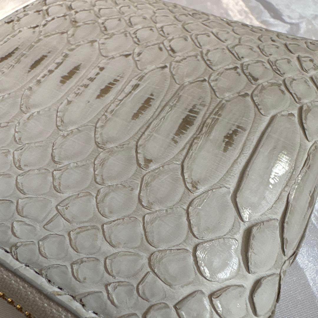 HerSchedule プラチナチャンス金箔ラグジュアリーパイソン 二つ折り財布