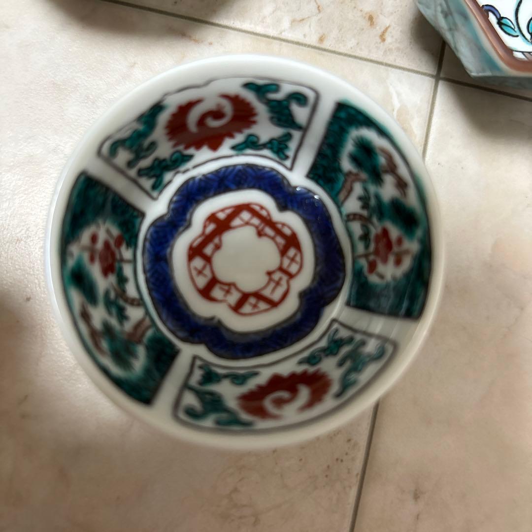 九谷焼　中口青吉 作　青九谷　盃