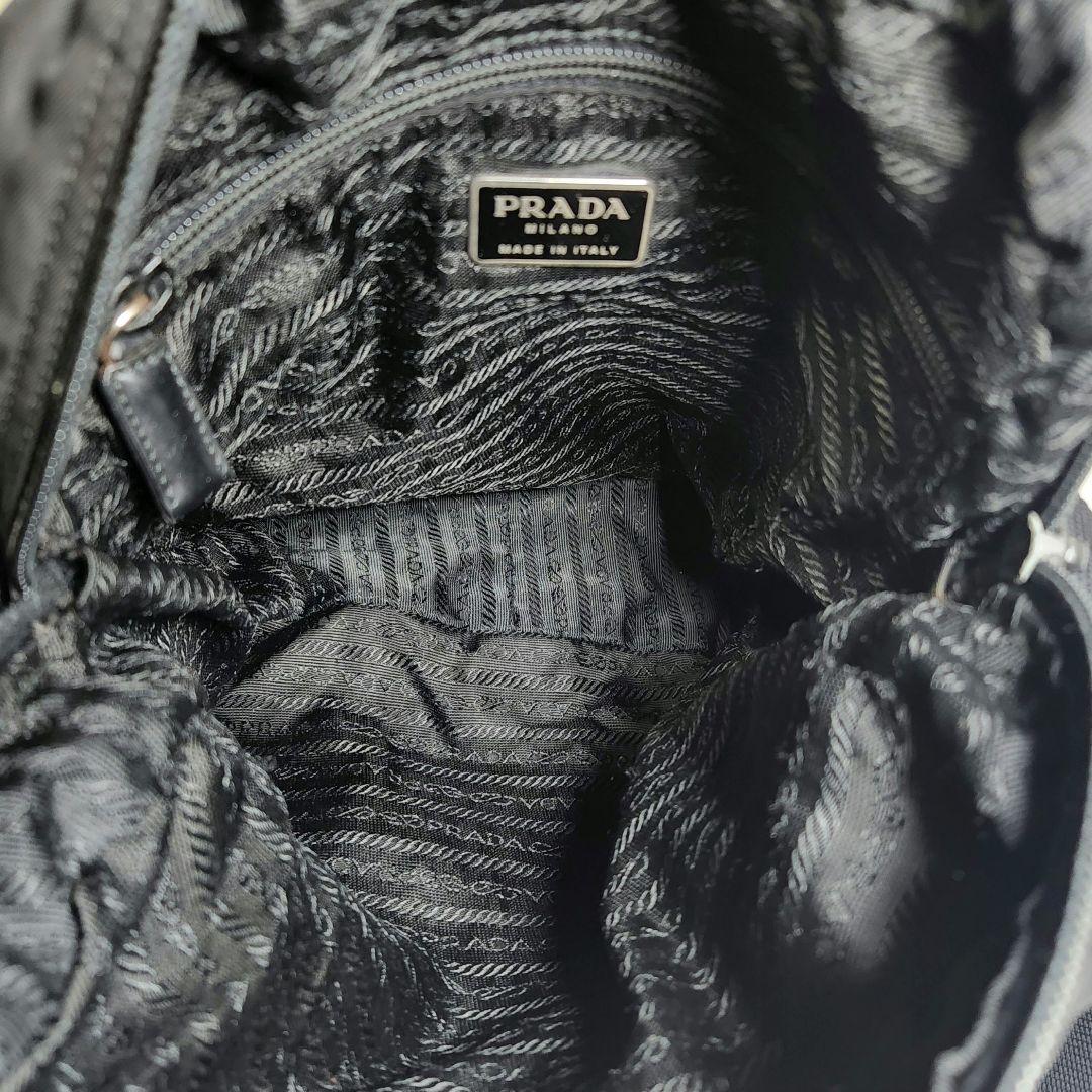 PRADA プラダ テスートナイロン レザー ショルダーバッグ ブラック