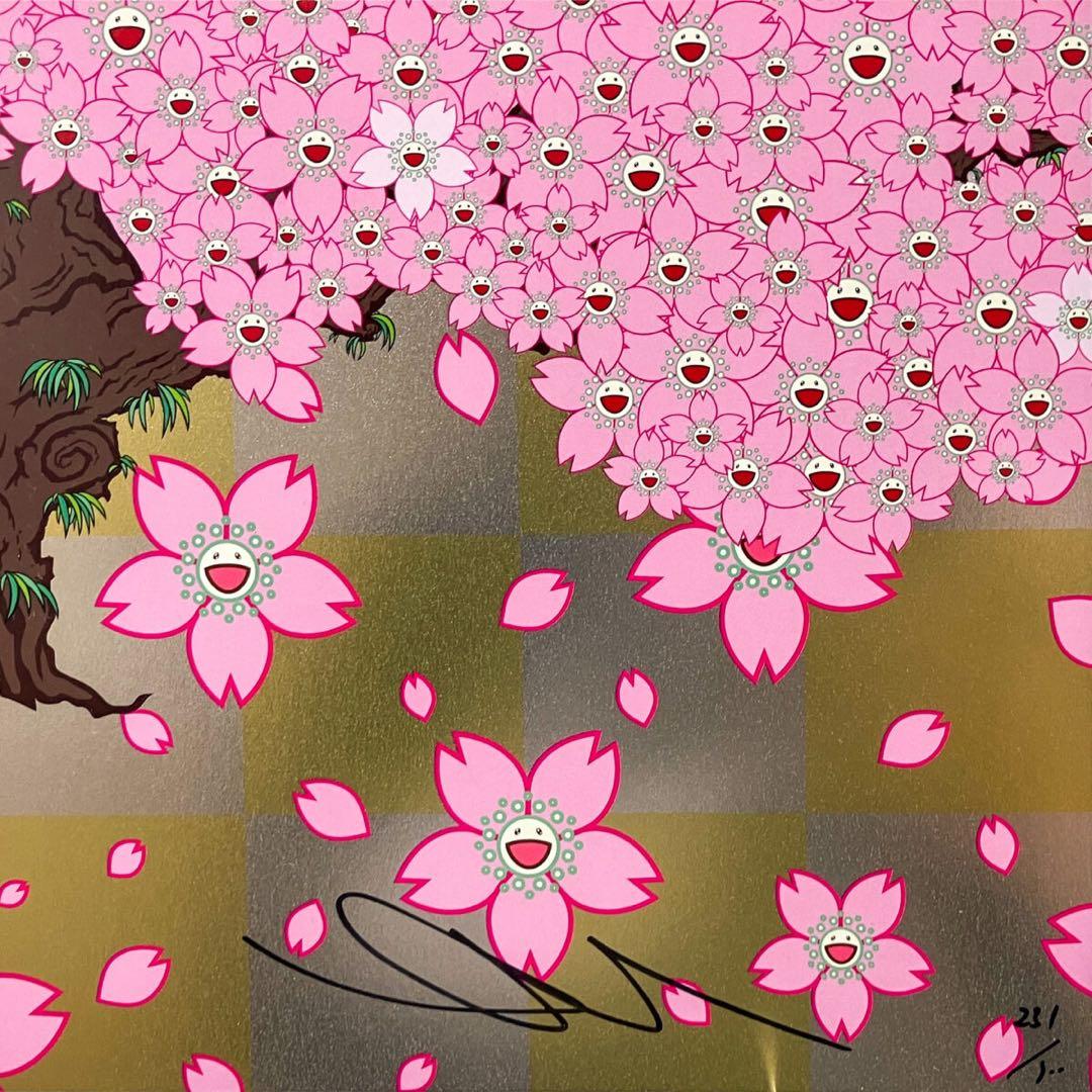 村上隆 ポスター もののけ京都 京都の舞妓さん 青に桜 直筆サイン入り 未開封